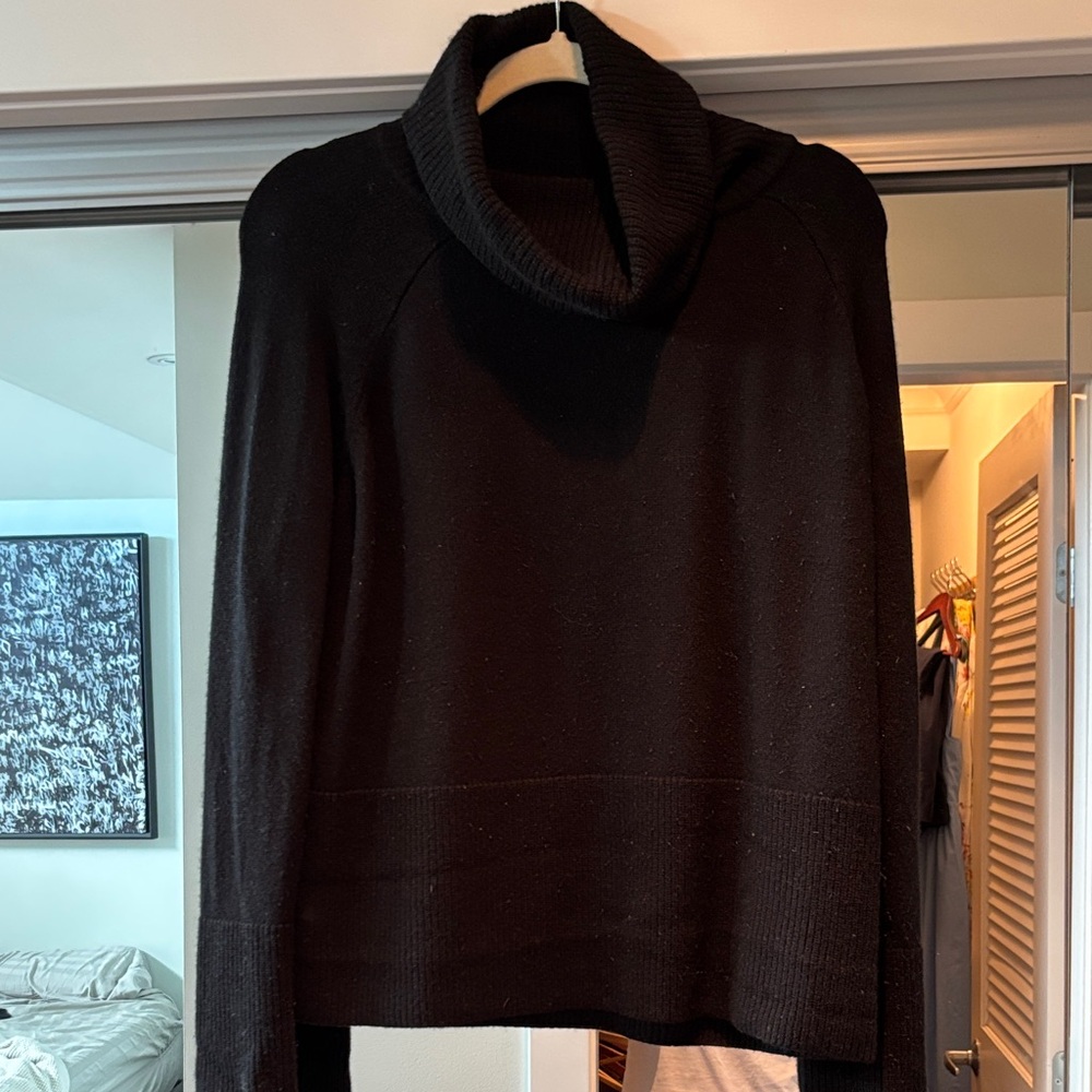 Athleta Black Cowl Neck Sweater